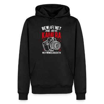 Kamera Fotokamera Kamera Geschenk Fotograf Künstle - Männer Premium Bio Hoodie - Schwarz - Vorne - Nico (187cm)
