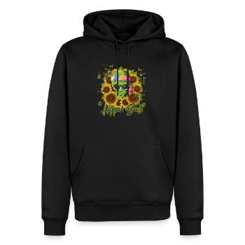 60s 70s Costume Hippie Soul - Sweat à capuche Premium bio Homme - noir - Devant - Nico (187cm)