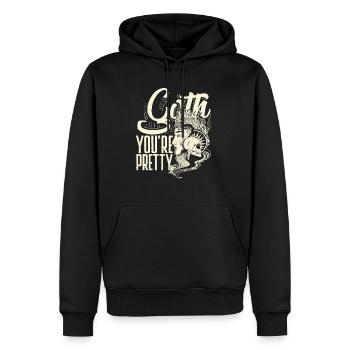 Goth You're Pretty Dark Gothic Pastel Goth - Männer Premium Bio Hoodie - Schwarz - Vorne - Nico (187cm)