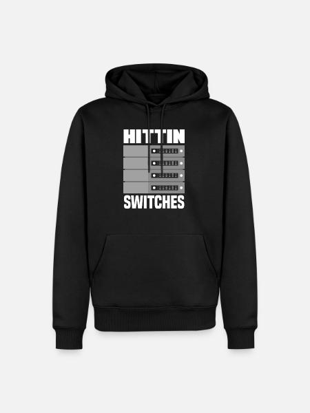 Hittin' Switches Network Admin - Men’s Premium Organic Hoodie - black