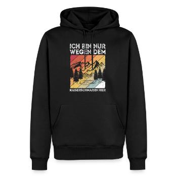 Kaiserschmarrn Liebhaber Berge Bergluft Spruch Ber - Männer Premium Bio Hoodie - Schwarz - Vorne - Nico (187cm)