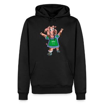 Fan Pig Arabie Saoudite - Sweat à capuche Premium bio Homme - noir - Devant - Nico (187cm)