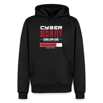 Cyber Security Degree Loading - Männer Premium Bio Hoodie - Schwarz - Vorne - Nico (187cm)