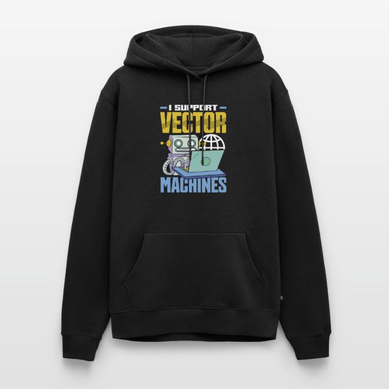 I Support Vector Machines Retro Data Science Men’s Premium Organic Hoodie