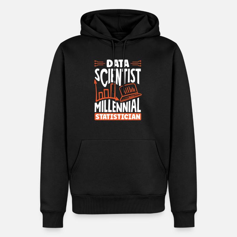 Data Scientist Millennial Statistician - Men’s Premium Organic Hoodie - black