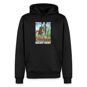 Ceci est mon errance de randonnée - Sweat à capuche Premium bio Homme - noir - Devant - Nico (187cm)