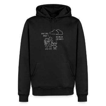 Papa, de quoi sont faits les nuages ? Développeur de logiciels - Sweat à capuche Premium bio Homme - noir - Devant - Nico (187cm)
