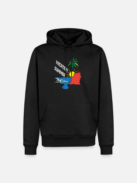Skeleton Vacation Summer Vacation - Men’s Premium Organic Hoodie - black