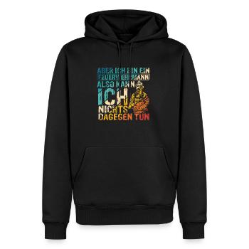 Hasse Es So Sexy Zu Sein Aber Ich Bin Ein Feuerweh - Männer Premium Bio Hoodie - Schwarz - Vorne - Nico (187cm)