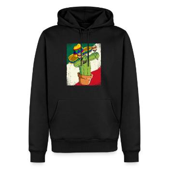 Dabbing Cactus mexicain Cinco de Mayo - Sweat à capuche Premium bio Homme - noir - Devant - Nico (187cm)