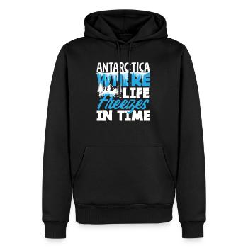 Antarctica where life freezes in time Expedition - Männer Premium Bio Hoodie - Schwarz - Vorne - Nico (187cm)