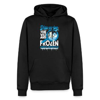 Discovering the wild and frozen land of Antarctica - Männer Premium Bio Hoodie - Schwarz - Vorne - Nico (187cm)