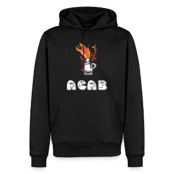 ACAB - Männer Premium Bio Hoodie - Schwarz - Vorne - Nico (187cm)