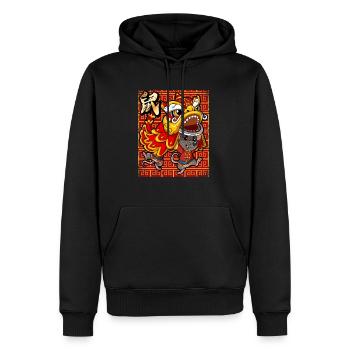 Jahr Der Ratte Mondneujahrsfest Chinesisches - Männer Premium Bio Hoodie - Schwarz - Vorne - Nico (187cm)