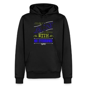 electricians love funny sayings present idea - Männer Premium Bio Hoodie - Schwarz - Vorne - Nico (187cm)