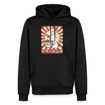 Ramen Alpaga Noodle Soup Ramen - Sweat à capuche Premium bio Homme - noir - Devant - Nico (187cm)