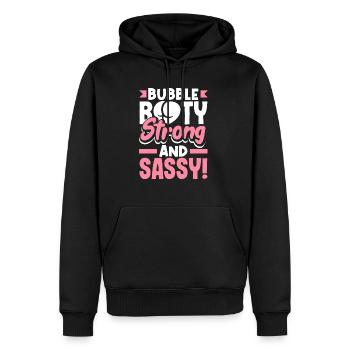 Bubble Booty, fort et impertinent - Sweat à capuche Premium bio Homme - noir - Devant - Nico (187cm)