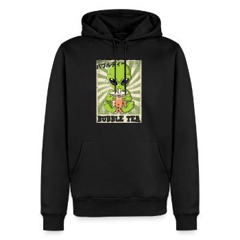 Boba Tea Alien Bubble Tea - Männer Premium Bio Hoodie - Schwarz - Vorne - Nico (187cm)