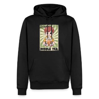 Boba Tea Junge Bubble Tea - Männer Premium Bio Hoodie - Schwarz - Vorne - Nico (187cm)