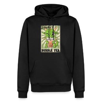 Boba Tea Drache Bubble Tea - Männer Premium Bio Hoodie - Schwarz - Vorne - Nico (187cm)