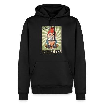Boba Tea Gnom Bubble Tea - Männer Premium Bio Hoodie - Schwarz - Vorne - Nico (187cm)