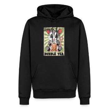Boba Tea Opossum Bubble Tea - Männer Premium Bio Hoodie - Schwarz - Vorne - Nico (187cm)