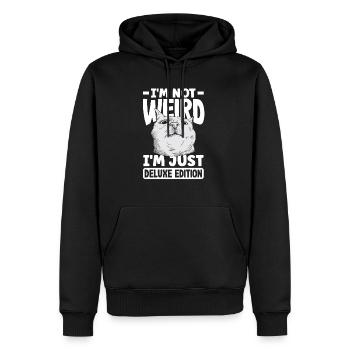 Je ne suis pas bizarre, je suis juste une édition deluxe - Sweat à capuche Premium bio Homme - noir - Devant - Nico (187cm)