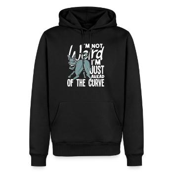 Je ne suis pas bizarre, je suis juste en avance sur la courbe - Sweat à capuche Premium bio Homme - noir - Devant - Nico (187cm)