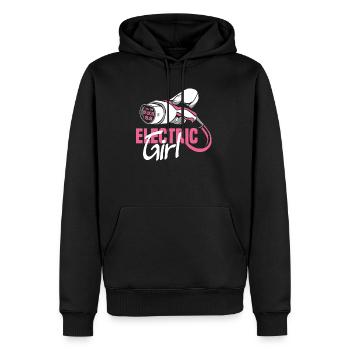 Electric Girl Electric Car Driver E-Car - Men’s Premium Organic Hoodie - black - Front - Nico (187cm)
