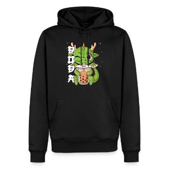 Boba Tea Drache Bubble Tea - Männer Premium Bio Hoodie - Schwarz - Vorne - Nico (187cm)