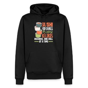 Mukbang and Sushi - Männer Premium Bio Hoodie - Schwarz - Vorne - Nico (187cm)