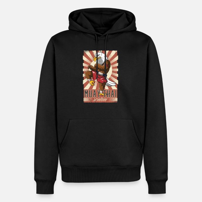 Muay Thaï - Sweat à capuche Premium bio Homme - noir