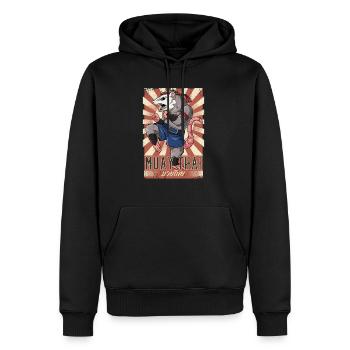 Muay Thai - Männer Premium Bio Hoodie - Schwarz - Vorne - Nico (187cm)