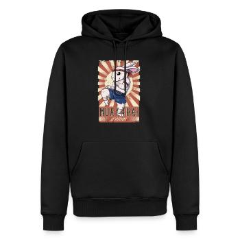 Muay Thai - Männer Premium Bio Hoodie - Schwarz - Vorne - Nico (187cm)