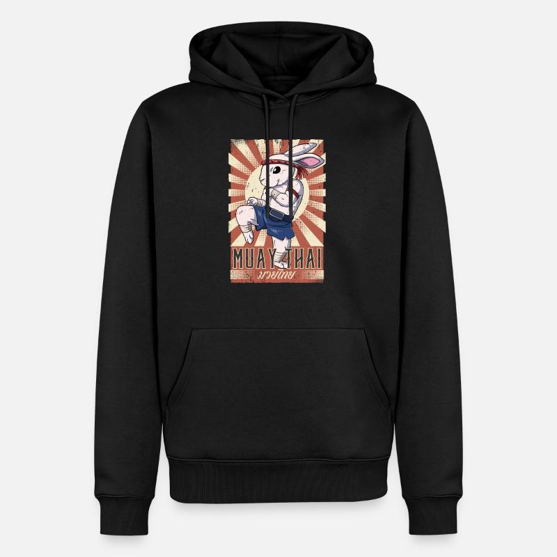 Muay Thaï - Sweat à capuche Premium bio Homme - noir
