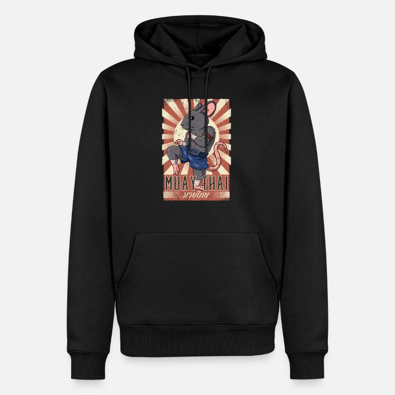 Muay Thai - Männer Premium Bio Hoodie - Schwarz