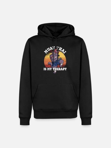 Muay Thai Is My Therapy - Men’s Premium Organic Hoodie - black