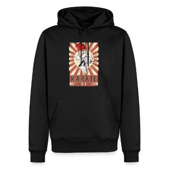 Karate - Männer Premium Bio Hoodie - Schwarz - Vorne - Nico (187cm)