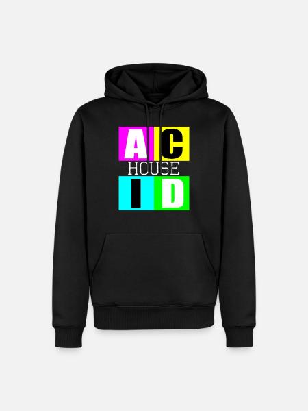 Acid house music - Men’s Premium Organic Hoodie - black