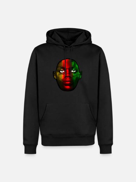 Juneteenth Face Tattoo - Men’s Premium Organic Hoodie - black