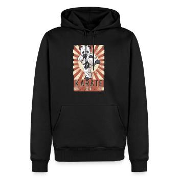 Karate - Männer Premium Bio Hoodie - Schwarz - Vorne - Nico (187cm)