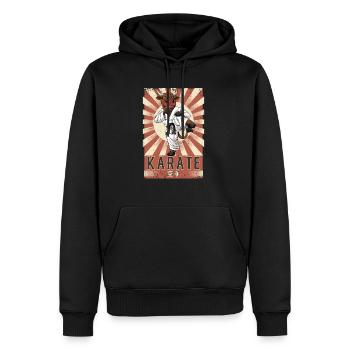 Karate - Männer Premium Bio Hoodie - Schwarz - Vorne - Nico (187cm)