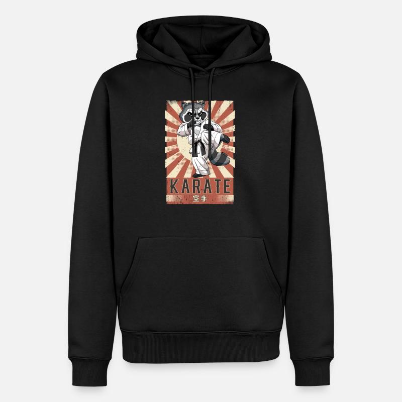 Karaté - Sweat à capuche Premium bio Homme - noir