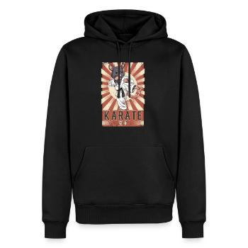 Karate - Männer Premium Bio Hoodie - Schwarz - Vorne - Nico (187cm)