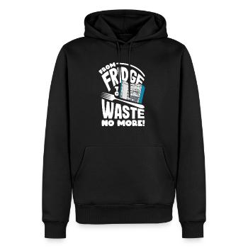From Fridge to Fork, Waste No More! Mindful - Männer Premium Bio Hoodie - Schwarz - Vorne - Nico (187cm)