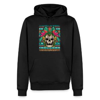 Mexican Aztec warrior Aztecs - Men’s Premium Organic Hoodie - black - Front - Nico (187cm)