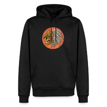 Mexican Aztec warrior Aztecs - Men’s Premium Organic Hoodie - black - Front - Nico (187cm)