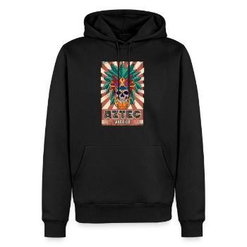 Guerrier aztèque mexicain Aztèques - Sweat à capuche Premium bio Homme - noir - Devant - Nico (187cm)