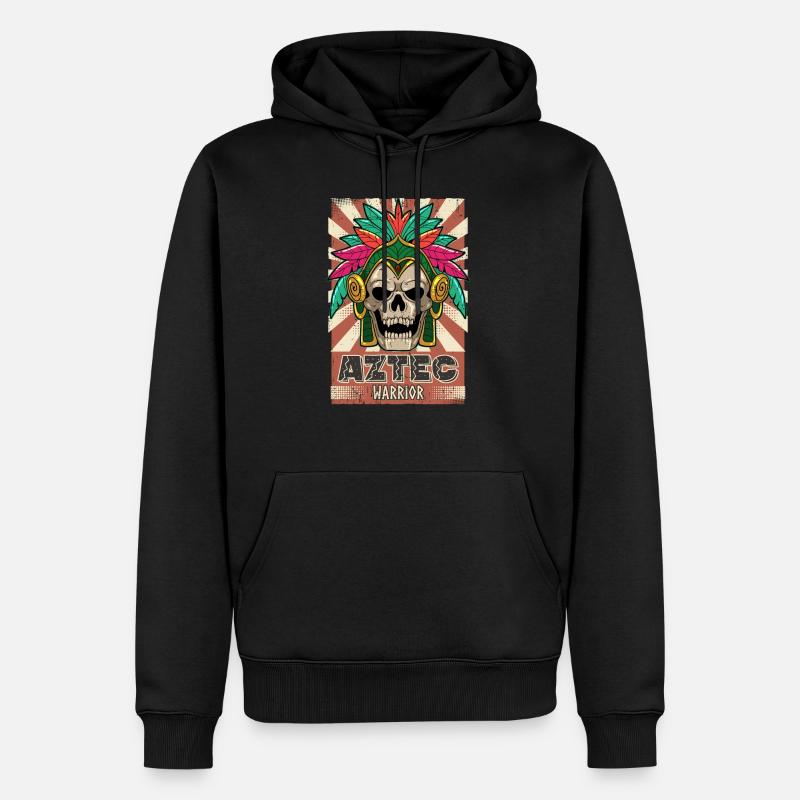 Mexican Aztec warrior Aztecs - Men’s Premium Organic Hoodie - black