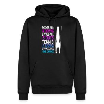 Gymnsatik Turntrainer Turnen Sportverein Bodenturn - Männer Premium Bio Hoodie - Schwarz - Vorne - Nico (187cm)